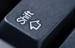 image of shift key representing a change in recruiting niche