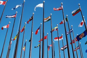 image of world flags representing how to make international placements